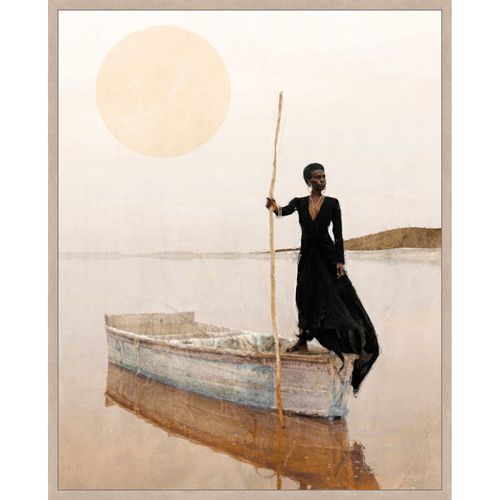 Toile 38x48 cm Barque Beige