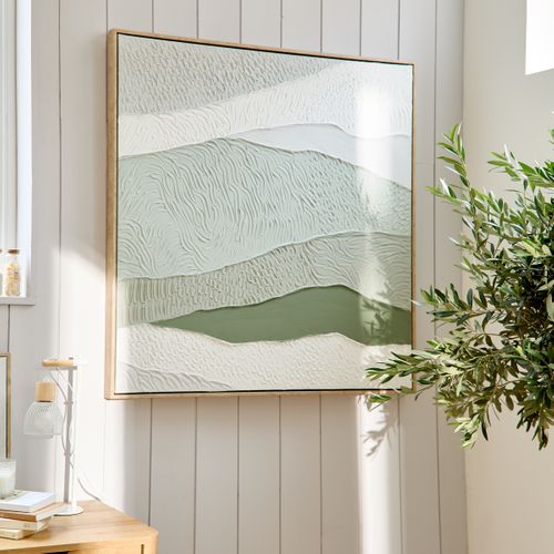 Toile abstrait 96x96 cm Gaia Vert