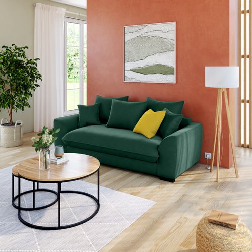 Toile abstrait 96x96 cm Gaia Vert