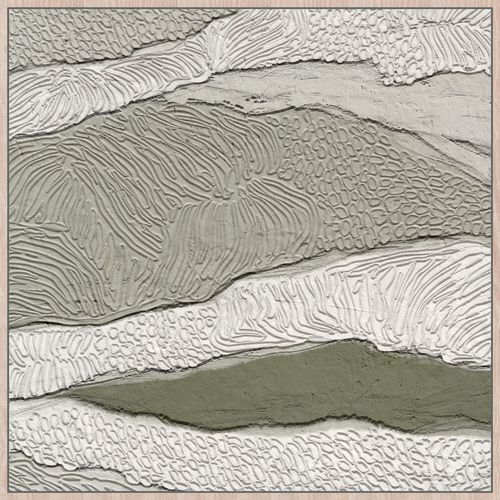 Toile abstrait 96x96 cm Gaia Vert