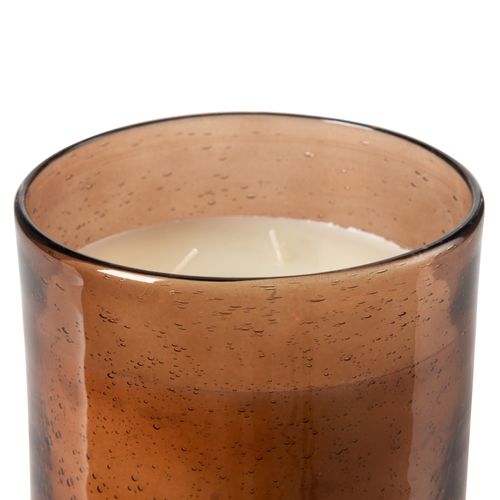 Bougie 3 mèches H. 15,5 cm POLINA Marron