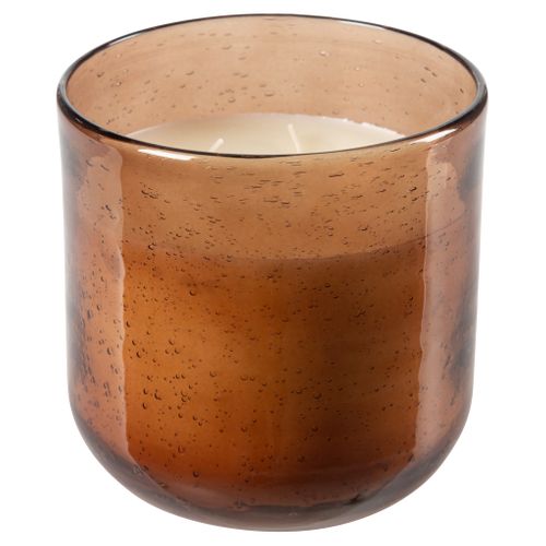 Bougie 3 mèches H. 15,5 cm POLINA Marron