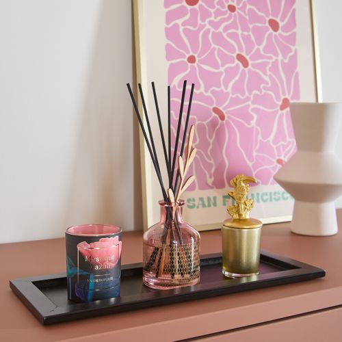 Coffret senteur H. 15 cm MYSTI Rose