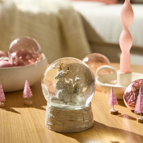 Boule de noel H. 12 cm VIVIANE Blanc