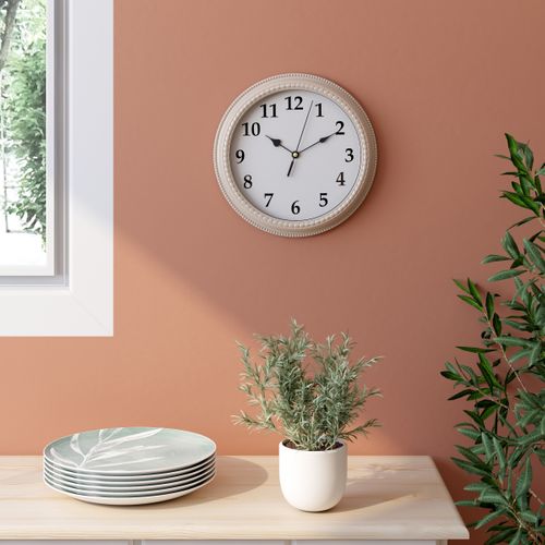 Horloge murale Ø 27,5 cm ZOE Beige