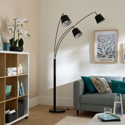 Lampadaire 3 lumières H.215 cm RAFFA Noir