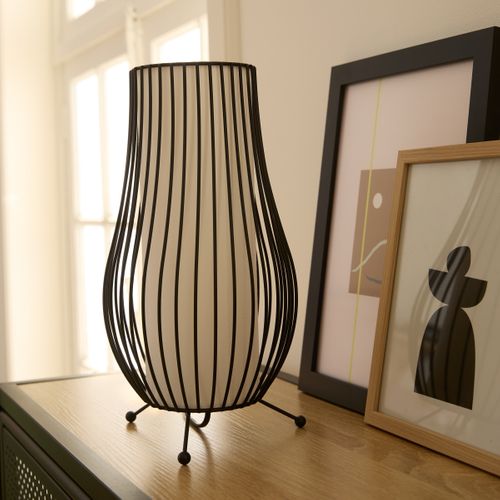 Lampe à poser H. 31,5 cm MOKA 2 Noire