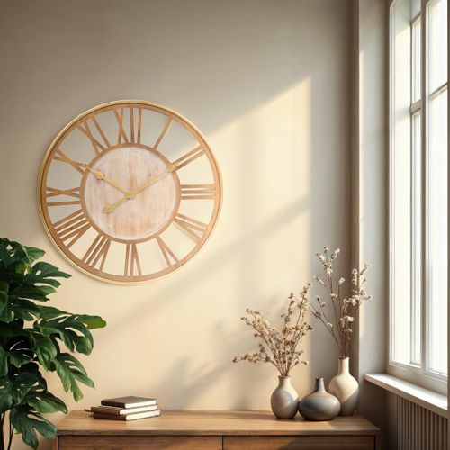 Horloge Ø 60 cm ARIELLA Naturel