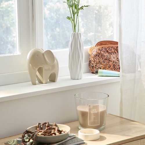 Statue éléphant H. 14,5 cm VICTOR Beige