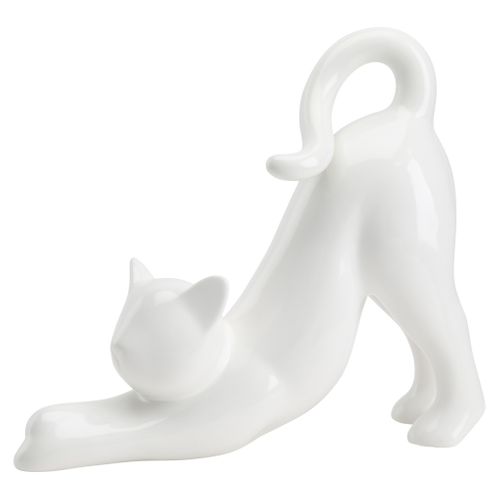 Statue chat H. 31 cm ABBY Blanc