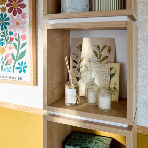 Coffret senteur H. 21 cm ANAE Gris chaud