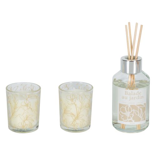 Coffret senteur H. 21 cm ANAE Gris chaud