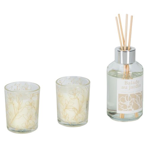 Coffret senteur H. 21 cm ANAE Gris chaud