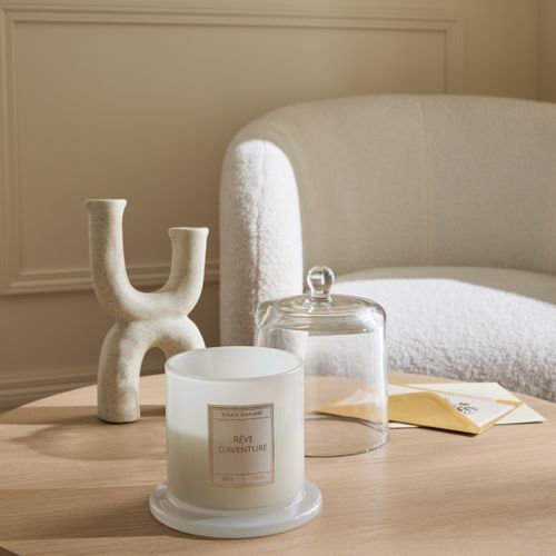 Bougie cloche H. 17,5 cm. ALICIA Blanc