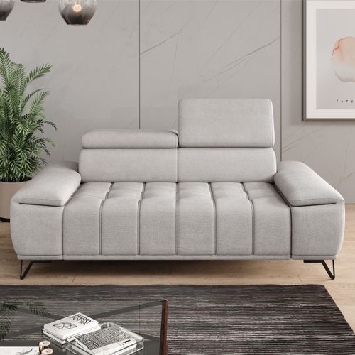 Canapé 3 places relax PALLADIO tissu eden blanc cassé