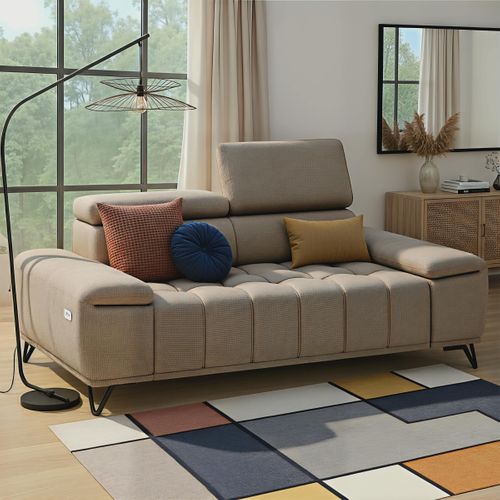 Canapé 2 places PALLADIO tissu eden beige