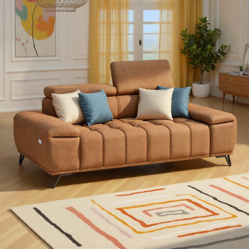 Canapé 2 places PALLADIO tissu eden terracotta