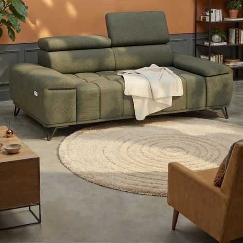 Canapé 2 places PALLADIO tissu eden vert