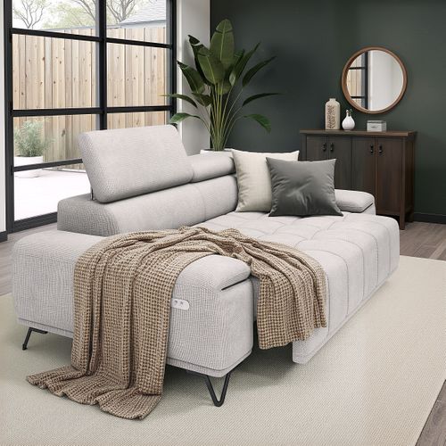 Canapé 2 places relax PALLADIO tissu eden blanc cassé