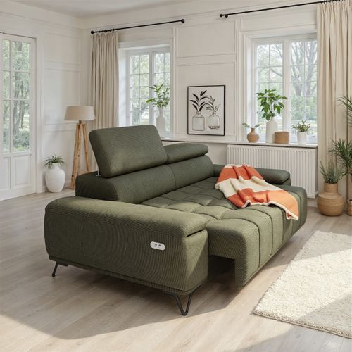 Canapé 2 places relax PALLADIO tissu eden vert