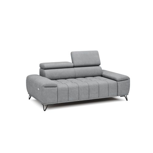 Canapé 2 places relax PALLADIO tissu eden gris