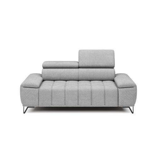 Canapé 3 places relax PALLADIO tissu eden gris clair