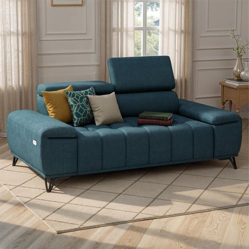 Canapé 3 places PALLADIO tissu eden bleu clair