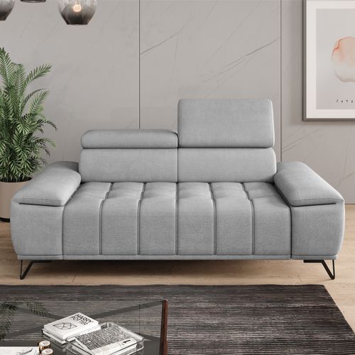 Canapé 3 places PALLADIO tissu eden gris clair