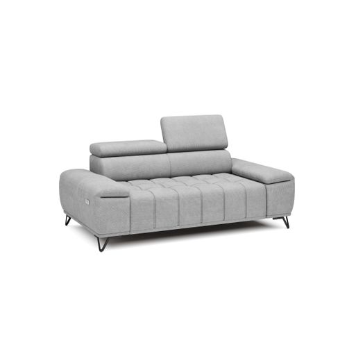 Canapé 3 places PALLADIO tissu eden gris clair