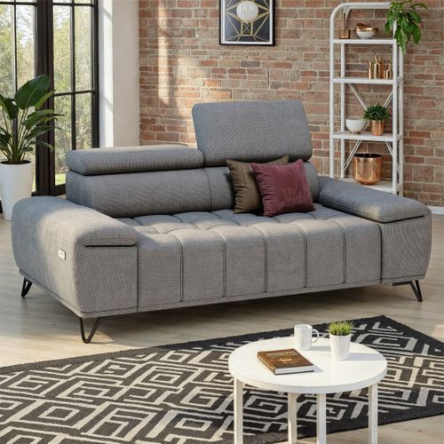 Canapé 3 places PALLADIO tissu eden gris