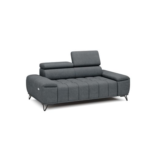 Canapé 3 places PALLADIO tissu eden gris foncé