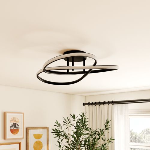 Plafonnier LED D. 55 cm TEMPO Noir