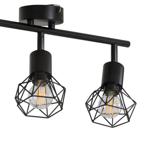 Spot 3 lumières L. 57 cm YVAN Noir