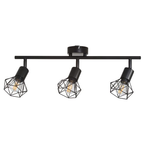 Spot 3 lumières L. 57 cm YVAN Noir