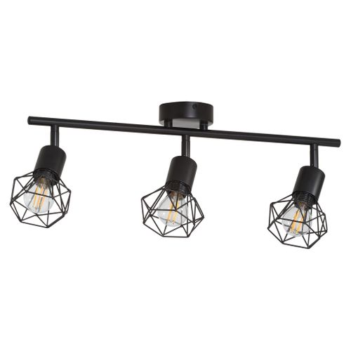 Spot 3 lumières L. 57 cm YVAN Noir