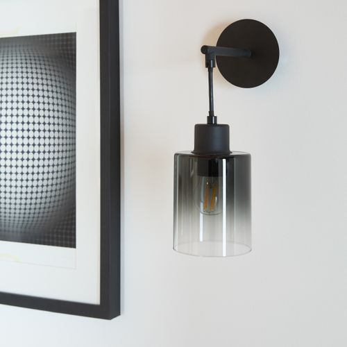 Applique verre H. 28 cm LOLA Noire