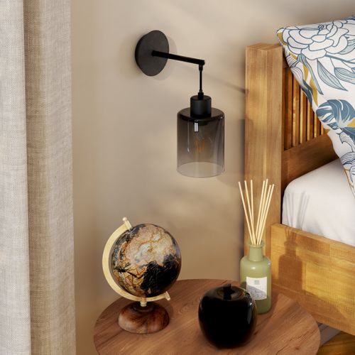 Applique verre H. 28 cm LOLA Noire