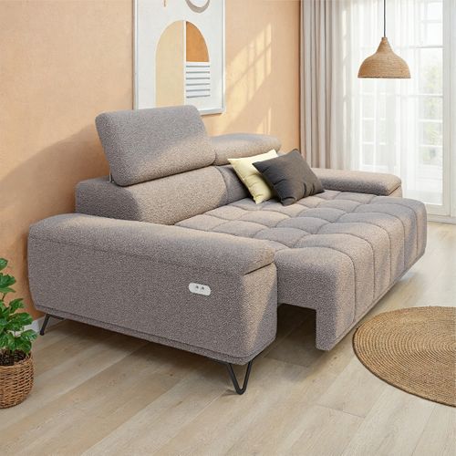 Canapé 3 places relax PALLADIO tissu bubble beige