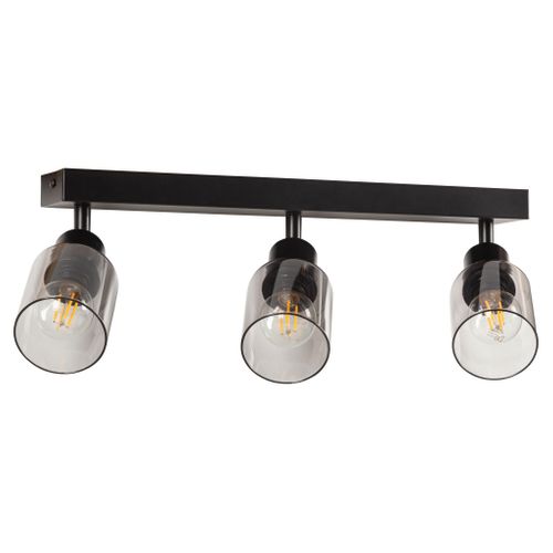 Spot 3 lumières L. 41 cm FLAM Noir et gris fumé