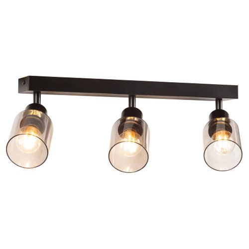 Spot 3 lumières L. 41 cm FLAM Noir et gris fumé