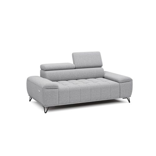 Canapé 3 places relax PALLADIO tissu bubble gris clair