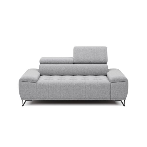 Canapé 3 places relax PALLADIO tissu bubble gris clair