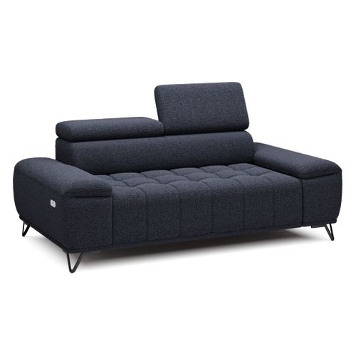 Canapé 3 places relax PALLADIO tissu bubble noir