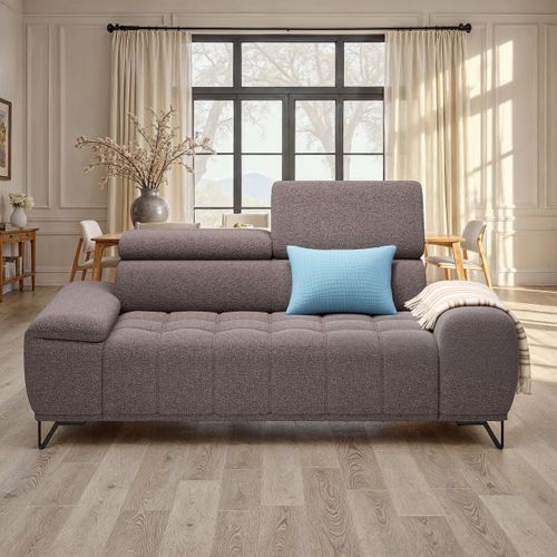 Canapé 3 places PALLADIO tissu bubble taupe