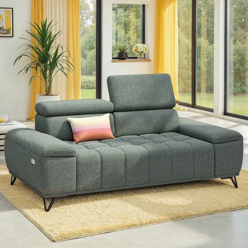 Canapé 3 places PALLADIO tissu bubble vert clair