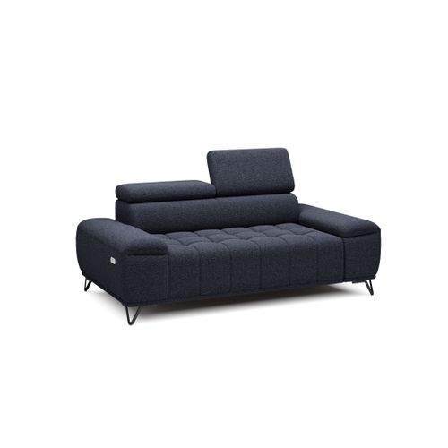 Canapé 2 places PALLADIO tissu bubble noir