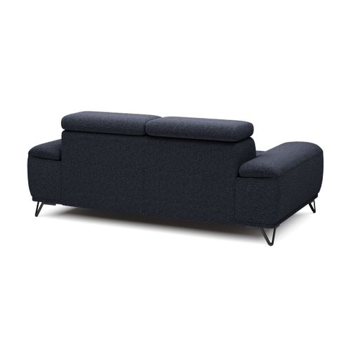 Canapé 2 places PALLADIO tissu bubble noir