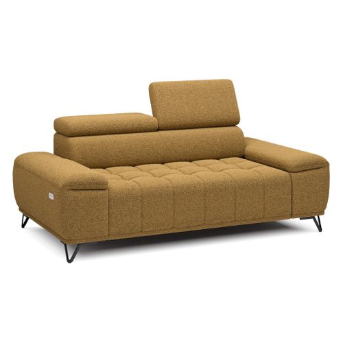 Canapé 2 places relax PALLADIO tissu bubble jaune