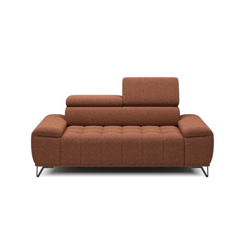 Canapé 2 places relax PALLADIO tissu bubble terracotta