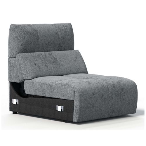 Elément 1,5 place relax UNIVERS tissu gris bleu